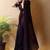 Purple poly georgette saree
