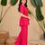 Women's pink solid short sleeve top with elastic waist trousers co-ord