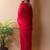 Red poly georgette saree