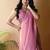 Pink tissue saree
