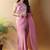 Pink tissue saree