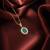 Green elegant pendant chain cz crystal studded casual daily wear jewelry for women