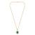 Green elegant pendant chain cz crystal studded casual daily wear jewelry for women