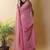 Pink poly georgette saree
