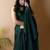 Green poly georgette saree