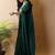 Green poly georgette saree