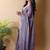 Purple poly chiffon saree