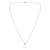 White pendant chain necklace pearl crystal studded stylish design jewelry for women