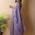 Purple poly chiffon saree