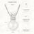 White pendant chain necklace pearl crystal studded stylish design jewelry for women