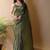 Olive woven design tissue saree