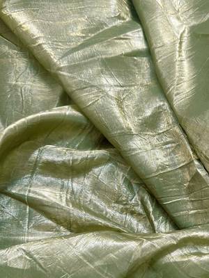 Olive woven design tissue saree 5