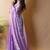 Purple poly chiffon designer saree