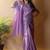 Lavender woven design tissue saree