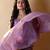 Lavender woven design tissue saree