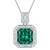 Green solitaire pendant chain crystal studded casual daily wear jewelry for women