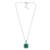 Green solitaire pendant chain crystal studded casual daily wear jewelry for women