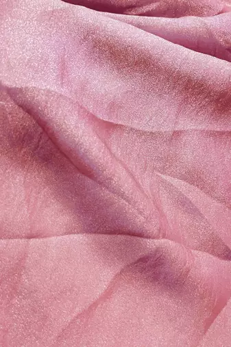 Pink woven design poly georgette saree