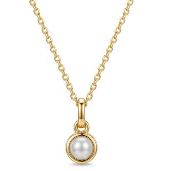 White elegant pendant chain pearl studded casual daily wear jewelry for women 3
