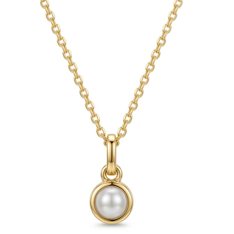 White elegant pendant chain pearl studded casual daily wear jewelry for women