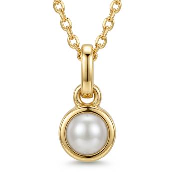 White elegant pendant chain pearl studded casual daily wear jewelry for women 4