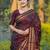 Brown woven design zari designer kanjeevaram saree