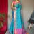 Blue woven design zari patola saree
