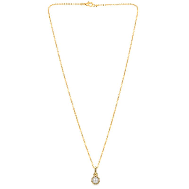 White elegant pendant chain pearl studded casual daily wear jewelry for women