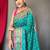 Blue woven design zari patola saree