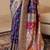 Blue floral zari kanjeevaram saree