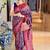 Navy blue ethnic motifs woven design saree