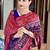 Navy blue ethnic motifs woven design saree