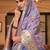 Purple women woven design zari kanjeevaram saree