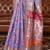 Purple women woven design zari kanjeevaram saree