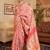 Peach woven design zari kanjeevaram saree