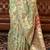 Green floral zari kanjeevaram saree