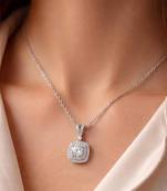Stylish pendant chain cz crystal studded casual daily wear jewelry for women