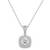 Stylish pendant chain cz crystal studded casual daily wear jewelry for women