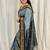 Grey ethnic motifs zari kanjeevaram saree