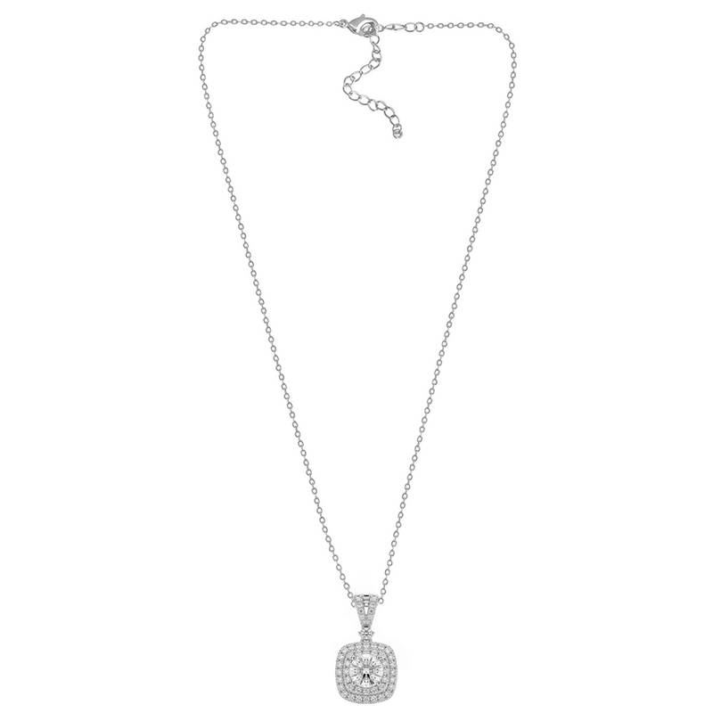 Stylish pendant chain cz crystal studded casual daily wear jewelry for women