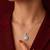 Elegant pendant chain cz crystal studded jewelry for women