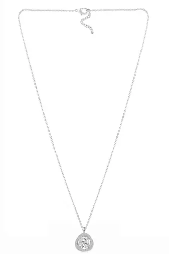 Elegant pendant chain cz crystal studded jewelry for women