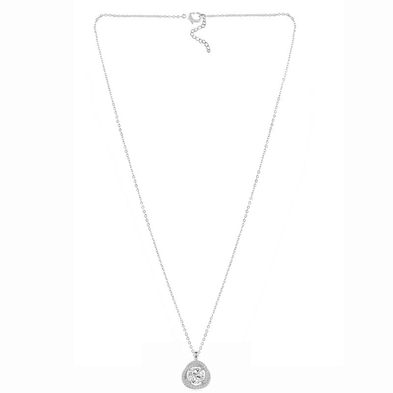 Elegant pendant chain cz crystal studded jewelry for women