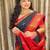 Black ethnic motifs kanjeevaram saree