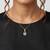 White teardrop pendant chain crystal studded casual daily wear jewelry for women