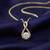 White teardrop pendant chain crystal studded casual daily wear jewelry for women