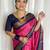 Pink ethnic motifs zari kanjeevaram saree