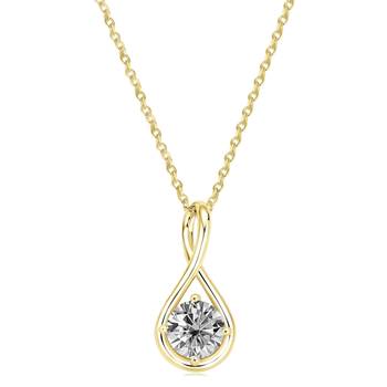 White teardrop pendant chain crystal studded casual daily wear jewelry for women 3