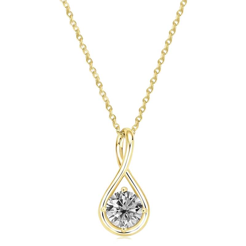 White teardrop pendant chain crystal studded casual daily wear jewelry for women