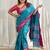 Blue ethnic motifs zari kanjeevaram saree